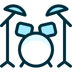 Modern Music Drums Icon from Ultimate Duotone Set