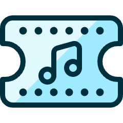 Music Concert Ticket Icon from Ultimate Duotone Set