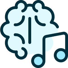 Music Genre Brain Icon from Ultimate Duotone Set