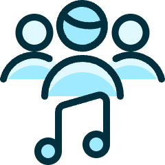Music Genre Team Icon from Ultimate Duotone Set