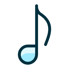 Music Note 1 Icon from Ultimate Duotone Set