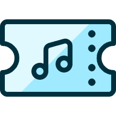 Music Ticket Icon from Ultimate Duotone Set