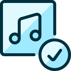 Playlist Check Icon from Ultimate Duotone Set