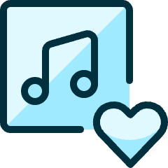 Playlist Heart Icon from Ultimate Duotone Set