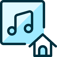 Playlist Home Icon from Ultimate Duotone Set
