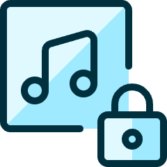Playlist Lock Icon from Ultimate Duotone Set