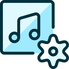 Playlist Settings Icon from Ultimate Duotone Set