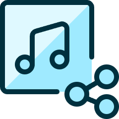 Playlist Share Icon from Ultimate Duotone Set