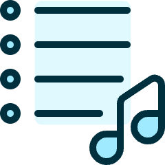 Playlist Songs Icon from Ultimate Duotone Set