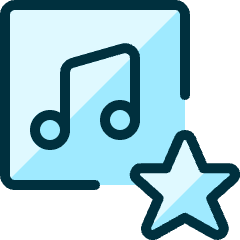 Playlist Star Favorite Icon from Ultimate Duotone Set