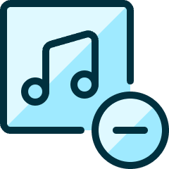 Playlist Subtract Icon from Ultimate Duotone Set
