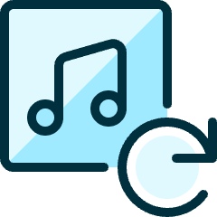 Playlist Sync Icon from Ultimate Duotone Set