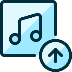 Playlist Upload Icon from Ultimate Duotone Set