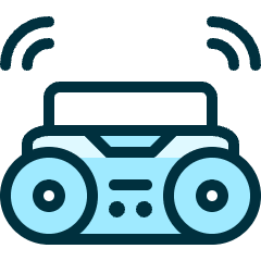 Radio Stereo Icon from Ultimate Duotone Set