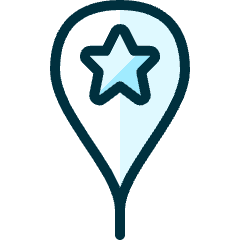 Pin Star 1 Icon from Ultimate Duotone Set