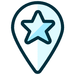Pin Star Icon from Ultimate Duotone Set