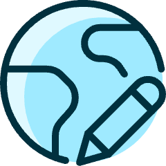 Earth Edit Icon from Ultimate Duotone Set