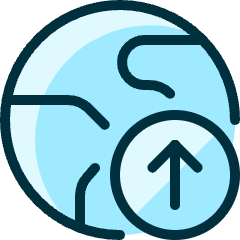 Earth Upload Icon from Ultimate Duotone Set