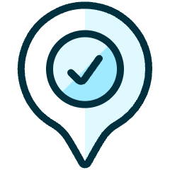 Style One Pin Check Icon from Ultimate Duotone Set