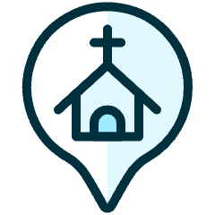 Style One Pin Church Icon from Ultimate Duotone Set