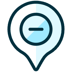 Style One Pin Circle Minus Icon from Ultimate Duotone Set