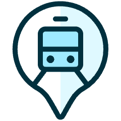 Style One Pin Train 1 Icon from Ultimate Duotone Set