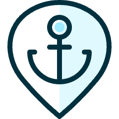 Style Three Pin Anchor Icon from Ultimate Duotone Set