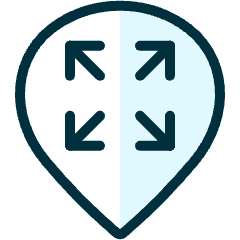 Style Three Pin Arrow All Direction Icon from Ultimate Duotone Set