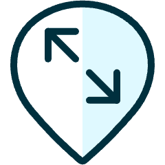 Style Three Pin Arrow Diagonal Icon from Ultimate Duotone Set
