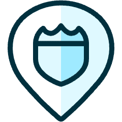 Style Three Pin Badge Icon from Ultimate Duotone Set