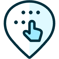 Style Three Pin Braille Icon from Ultimate Duotone Set