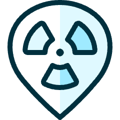 Style Three Pin Check Radioactive Icon from Ultimate Duotone Set