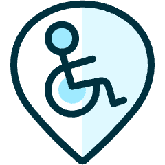 Style Three Pin Disabled Icon from Ultimate Duotone Set