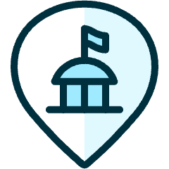 Style Three Pin Education Institution Icon from Ultimate Duotone Set