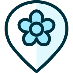 Style Three Pin Flower Icon from Ultimate Duotone Set