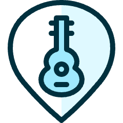 Style Three Pin Guitar Icon from Ultimate Duotone Set