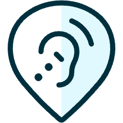 Style Three Pin Hearing Aid Icon from Ultimate Duotone Set