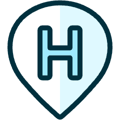 Style Three Pin Hospital 1 Icon from Ultimate Duotone Set
