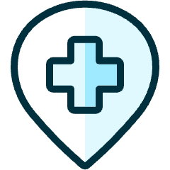 Style Three Pin Hospital Icon from Ultimate Duotone Set