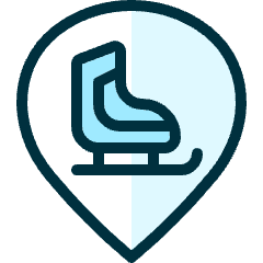 Style Three Pin Ice Skating Icon from Ultimate Duotone Set