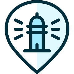 Style Three Pin Lighthouse Icon from Ultimate Duotone Set
