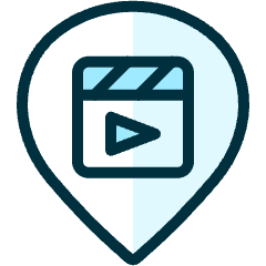 Style Three Pin Movie Reel Icon from Ultimate Duotone Set