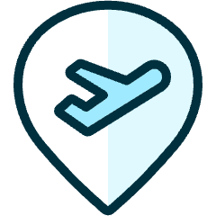 Style Three Pin Plane Icon from Ultimate Duotone Set