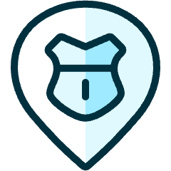 Style Three Pin Police Badge 1 Icon from Ultimate Duotone Set