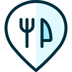 Style Three Pin Restaurant Icon from Ultimate Duotone Set