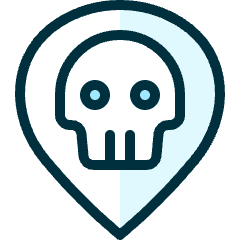 Style Three Pin Skull Icon from Ultimate Duotone Set