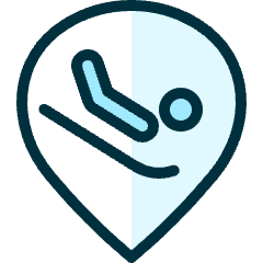Style Three Pin Snow Slide Icon from Ultimate Duotone Set