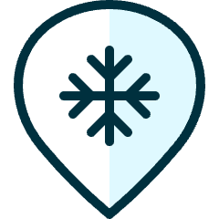Style Three Pin Snowflake Icon from Ultimate Duotone Set