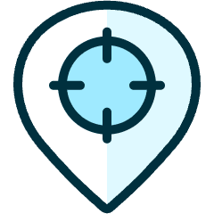 Style Three Pin Target Icon from Ultimate Duotone Set