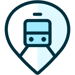 Style Three Pin Train Icon from Ultimate Duotone Set
